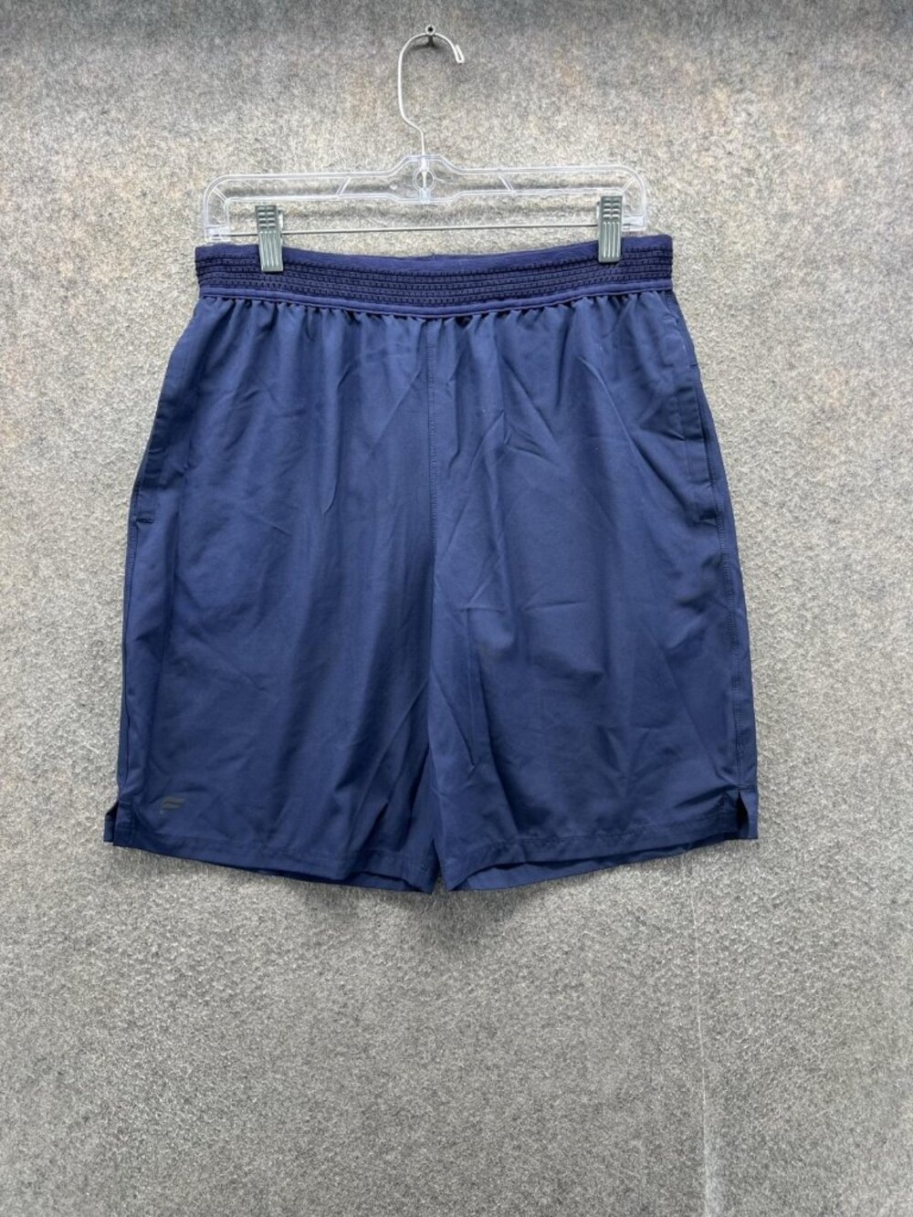 Fabletics Shorts Mens Medium Blue Elastic Running Athletic Lightweight 7 Inseam